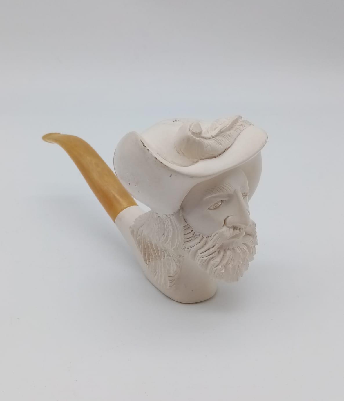 Four Turkish Meerschaum Pipes. All different characters. Unused, as new. - Image 2 of 8