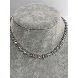 Platinum Diamond Necklace with approx 25cts of top quality diamonds (old cuts, F-G/VS2-SI1),