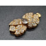 An 18K Yellow Gold Diamond Set Clasp. 8.7g. 0.9ct.