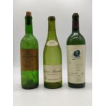 6 Classic Vintage Empty Wine Bottles - Including 1972 Chateau Mouton Rothchild & 1971 Chateau