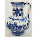 Vintage Delft Blue and White Water Jug. Signed on Base. Good Condition. 18cm tall.