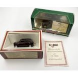 Two Limited Edition Corgi Diecast Models. A Jaguar Mark II and a Mini. Both come with COA. As new,