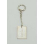 Sterling Silver hallmark Keyring -21.1g