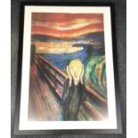 Edvard Munch's - The Scream Poster. Inspired by a gust of melancholy. Comes framed with a non-