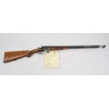 A DEACTIVATED DOUBLE BARREL, HAMMER ACTION 12 BORE SHOTGUN MADE BY BAIKAL. THIS IS ONE OF THE LAST