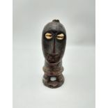 An Antique 19th Century African Large Ivory Figurine. Originally from the Luba Tribe (Congo).