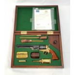 A Deactivated Colt 1851 (.44 calibre) by Pietta. Comes in a well constructed mahogany case with a