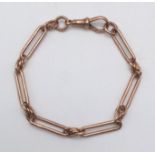 A 9K Rose Gold Link Bracelet. Each Link hallmarked -17g total.