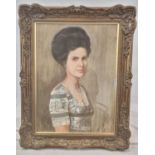 A Vintage pastels on Canvas Portrait of a Beautiful Woman. Comes in an elaborate (very expensive)