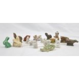 A collection of various miniature porcelain animals. See photos.