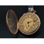 An Antique Victorian 18K Gold Chronograph Pocket Watch. Beautiful ornate dial decoration. Possible