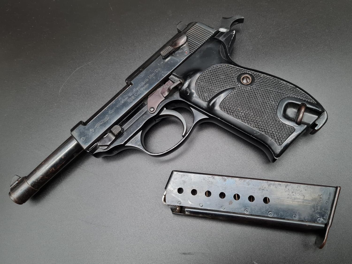 A WW2 Era Original Carl Walther P38 9mm Deactivated Pistol. 21.5cm length. Good condition. - Image 3 of 20