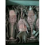 Vintage set of six large crystal wine glasses From the MARKS and SPENCER Loire Collection.Unused and