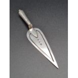 A Vintage Solid Sterling Silver Book Mark. Hallmarks for Birmingham. 8cm.