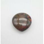 A 17.50ct Natural Black Opal in the Pear/ Cabochon Shape, Rare Size. Come with ITLGR certificate