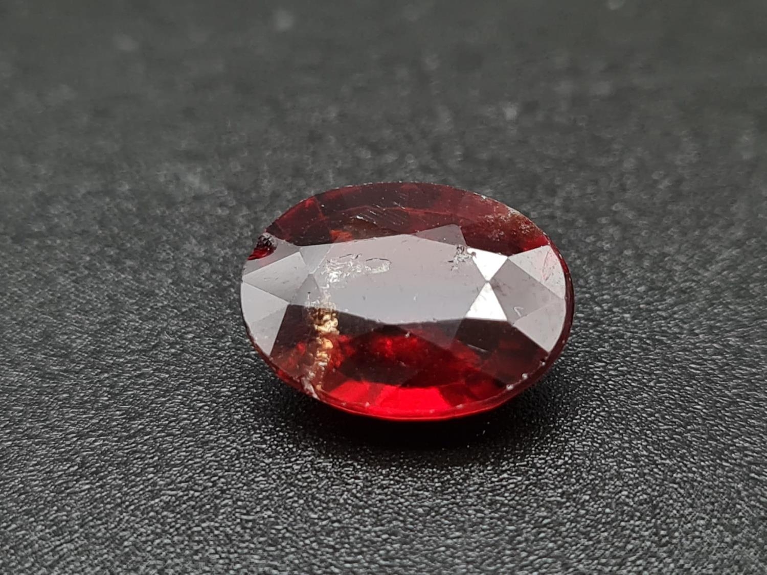 A 4.91ct Natural Hessonite Garnet in the Oval/Mixed shape. Come with ITLGR Certificate
