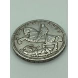 SILVER rocking horse crown 1935.UNCIRCULATED ! Bold and clear detail to both sides.Exceptional