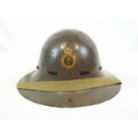 1941 Dated British Home Front Zuckermann Helmet with a hand painted Woman?s Land Army Logo.