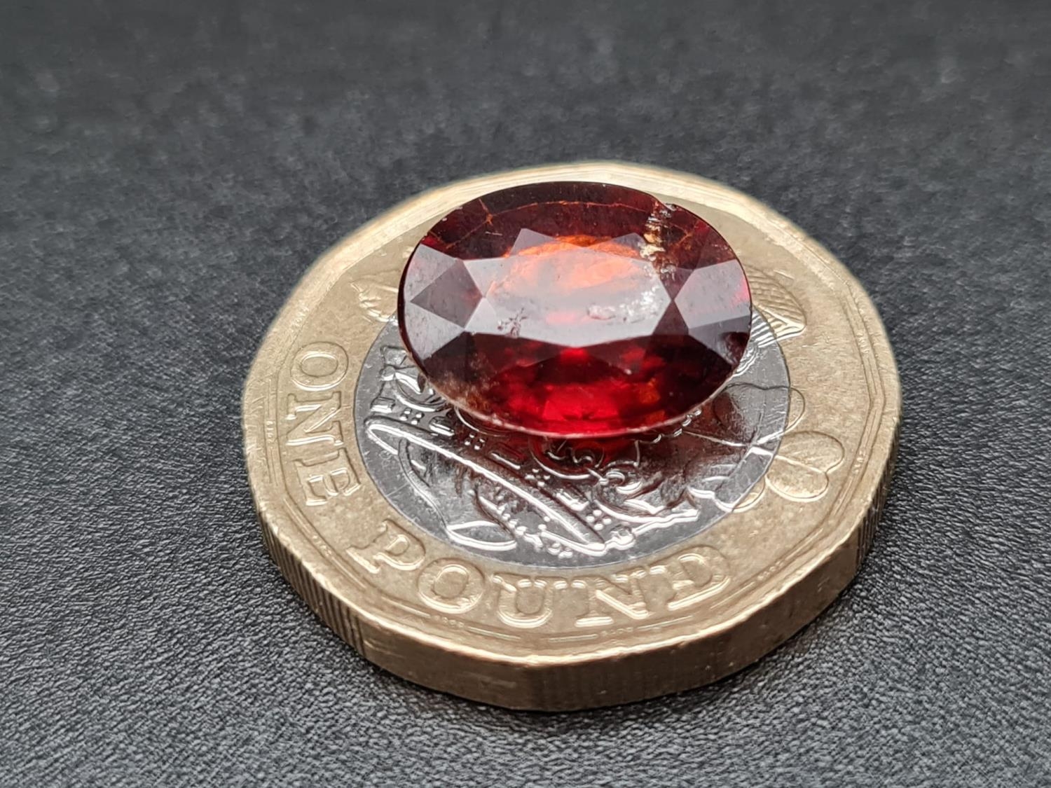 A 4.91ct Natural Hessonite Garnet in the Oval/Mixed shape. Come with ITLGR Certificate - Image 3 of 4