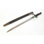 1908 Dated Hooked Quillion 1907 Pattern British Bayonet. Dated 1908 Maker Sanderson.