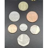 The 2008 Royal Mint (Shield of Arms) coin collection.