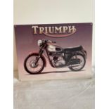 Vintage metal Sign for the TRIUMPH BONNEVILLE motorcycle. 16?x 12?. (40 x 30 cm).