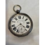 Antique SILVER POCKET WATCH 1912, with face showing ?THE VERACITY WATCH? MASTERS LTD.RYE.Full