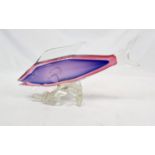 A Beautiful Vintage Murano Glass Italian Purple Fish. 45 x 25cm.