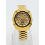 A ladies RADO DIASTAR gold plated watch, Dial dimensions: 31 x 27 x 10 mm. A/F