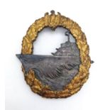 Kriegsmarine Destroyer Badge. Mid War Issue. Maker: Schwerin Berlin.