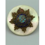 Vintage SWEETHEART BROOCH for the Royal Army Service Corps,in unusual Circular shape, having Gold