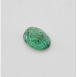 A 2.05ct Natural Untreated Zambian Emerald in an Oval Shape. Come with GLI certificate