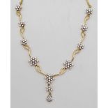 An 18K Yellow Gold Diamond Collar Necklace. 1ct. 12.4g