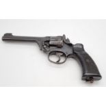 A Deactivated British Army Webley Revolver No 2 - Mk 1. Circa WW2. Black bakelite grip. 38