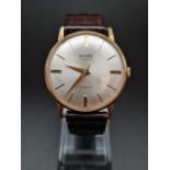 14ct Gold Vintage MANUAL WIND PRECIMAX 21 Jewel 1960s Watch with Number on Rear of Watch 8064