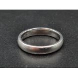 A Platinum De Beers Band Ring. 9.7g. Size R