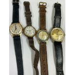 Vintage wristwatches , Ingersoll ,Waltham , smiths etc, 3 ticking