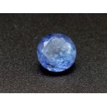 1.68ct Natural Zoisite Tanzanite in the Round Mixed Shape. Transparent Blue Stone. Come with