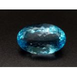 31.33ct Natural Blue Topaz in Oval mixed cut. Come with ITLGR Certificate