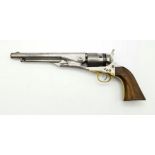 A Deactivated 1861 Colt Revolver Pistol. 8 inch barrel length. The same model gun used to kill