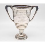 A Vintage Sterling Silver Trophy Cup - British Automobile Racing Club International Meeting. 268g.