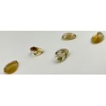 Parcel of 5 Citrines Assorted Sizes and Cuts 34.50 Total Carats.