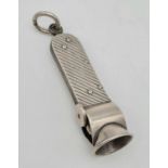 An Antique (19th century) Solid Silver Cigar-Cutter. Hallmarks for London 1893. 6cm. 23.6g