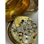 Antique c1700s verge fusee pocket watch ( ticking ) but sold with no guarantees