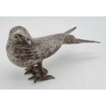 An Antique Persian Ghajari Ottoman White Metal Swallow Bird. 15cm. 95g. As found.