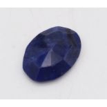 22.05ct Blue Sapphire, Oval shape, GLI certified