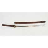 An Antique Japanese Samurai Sword - Part of the Military Officers Charles Osbourne Collection.