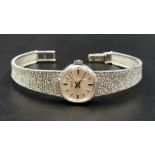 9CT WHITE GOLD LADIES MARVIN B/WATCH FULL WORKING ORDER AND IN ORIGINAL BOX 21.2G