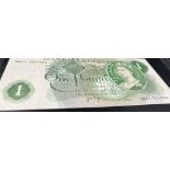 A Rare 1970 Page First Run Replacement One Pound Note. MR01 021452 - B323. Uncirculated, very rare