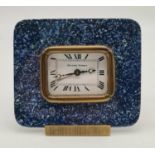 An Antique (1905) Enamel and Bronze Matthew Norman Alarm Clock. In working order. 9.5cm tall.